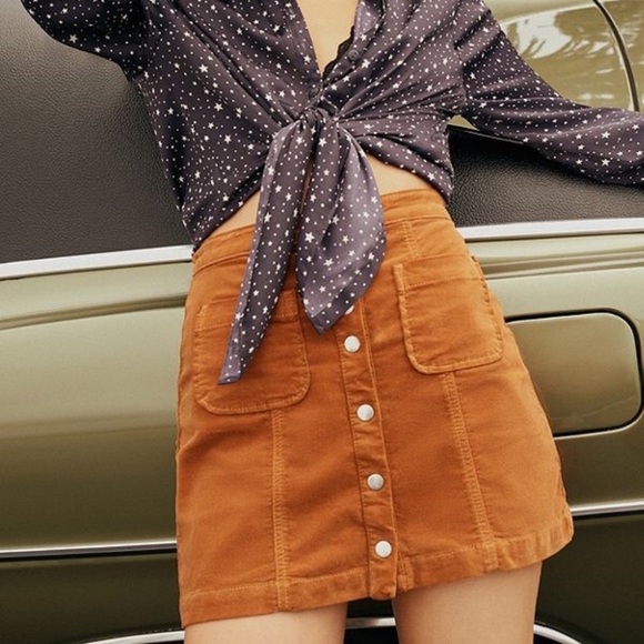 Urban Outfitters Dresses & Skirts - Urban Outfitters Button Front Corduroy Mini Skirt